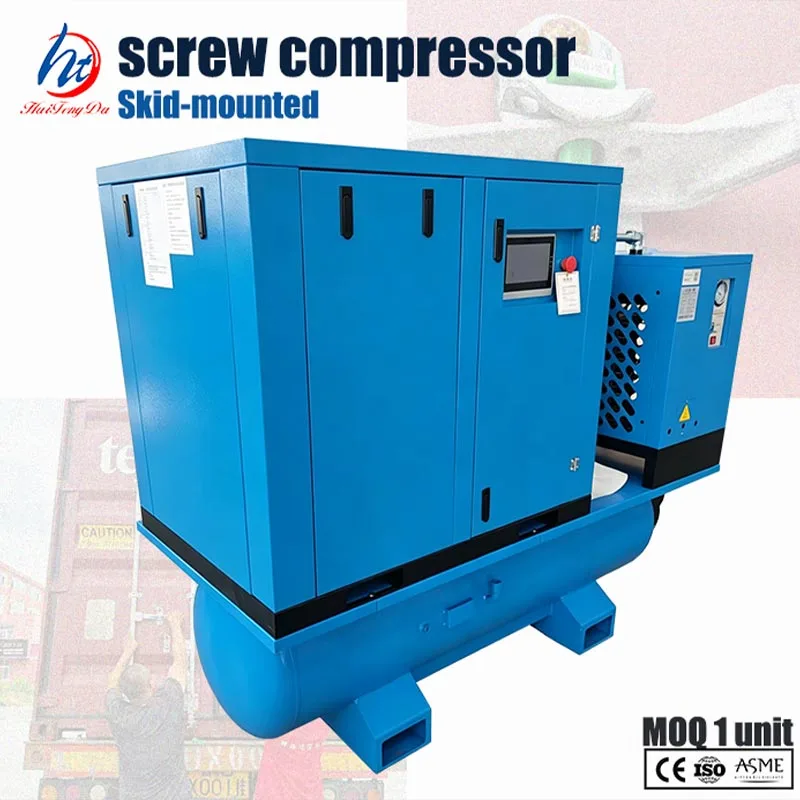 Compressore d'aria a vite 4 in 1